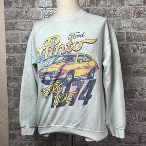 Ford Pinto Sweatshirt Mens Small Medium Retro Ride 74 Graphic Crewneck Pullover